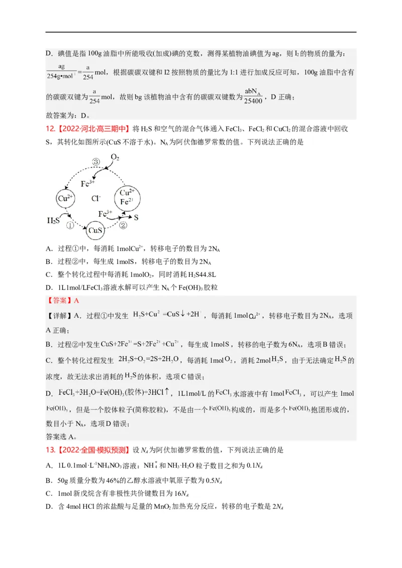 点击03『跨界之王』阿伏伽德罗常数--2023年高考化学热点&middot;重点&middot;难点（全国通用）（解析版）_05高考化学_通用版（老高考）复习资料_2023年复习资料_专项复习