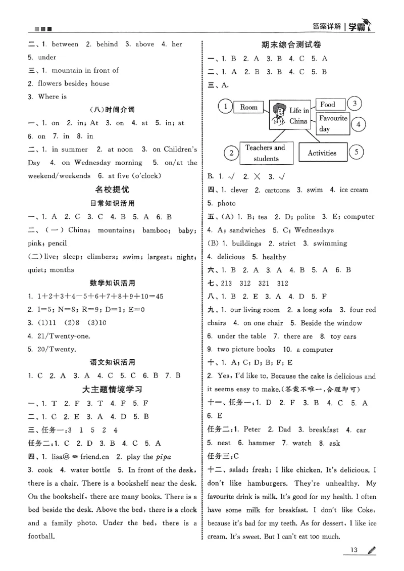 五上人教英语答案解析_25秋上册语数英《五星学霸》各版本🈴集_🔰25秋上册语数英《五星学霸》各版本🈴集。已分享_25秋《五星学霸》人教pep英语+译林英语3-6年级。已核对