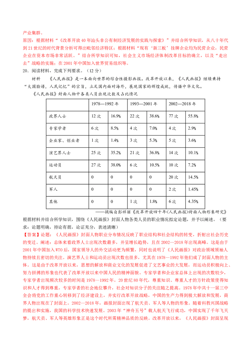 模块检测卷02中国近现代史测试卷（解析版）_07高考历史_2024年新高考资料_2.2024二轮复习_2024年高考历史二轮复习讲练测（新教材新高考）