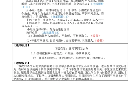 口语交际：意见不同怎么办优质版教案_25秋1-6年级语文上册课件教案_25秋统编版语文六年级上册_统编版语文六年级上册教学资源包（25秋七彩课堂）_6.第六单元_口语交际：意见不同怎么办