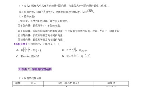 第01讲平面向量的概念及线性运算（六大题型）（讲义）（原卷版）_2025年新高考资料_一轮复习_2025年高考数学一轮复习讲练测（新教材新高考，含2024高考真题）_第五章平面向量与复数