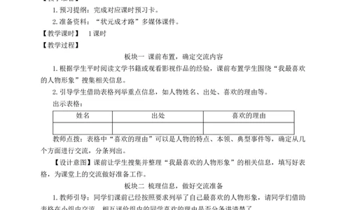 口语交际：我最喜欢的人物形象教案_25秋1-6年级语文上册课件教案_25秋统编版语文五年级上册_统编版语文五年级上册教学资源包（25秋状元大课堂）_4-《状元大课堂》五年级语文上册