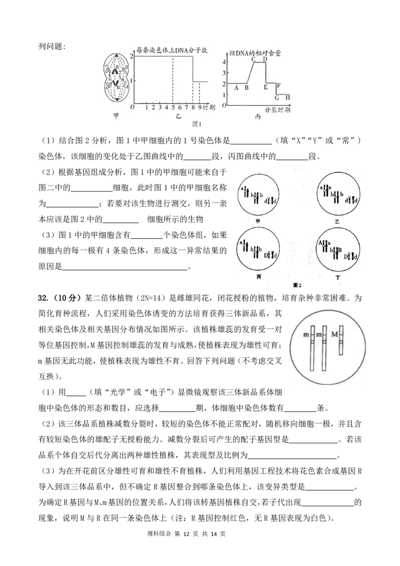 甘肃省兰州市第六十一中学2022-2023学年高三上学期期末考试理综试卷_05高考化学_高考模拟题_全国课标版_2023届甘肃省兰州市第六十一中学高三上学期期末考试理综