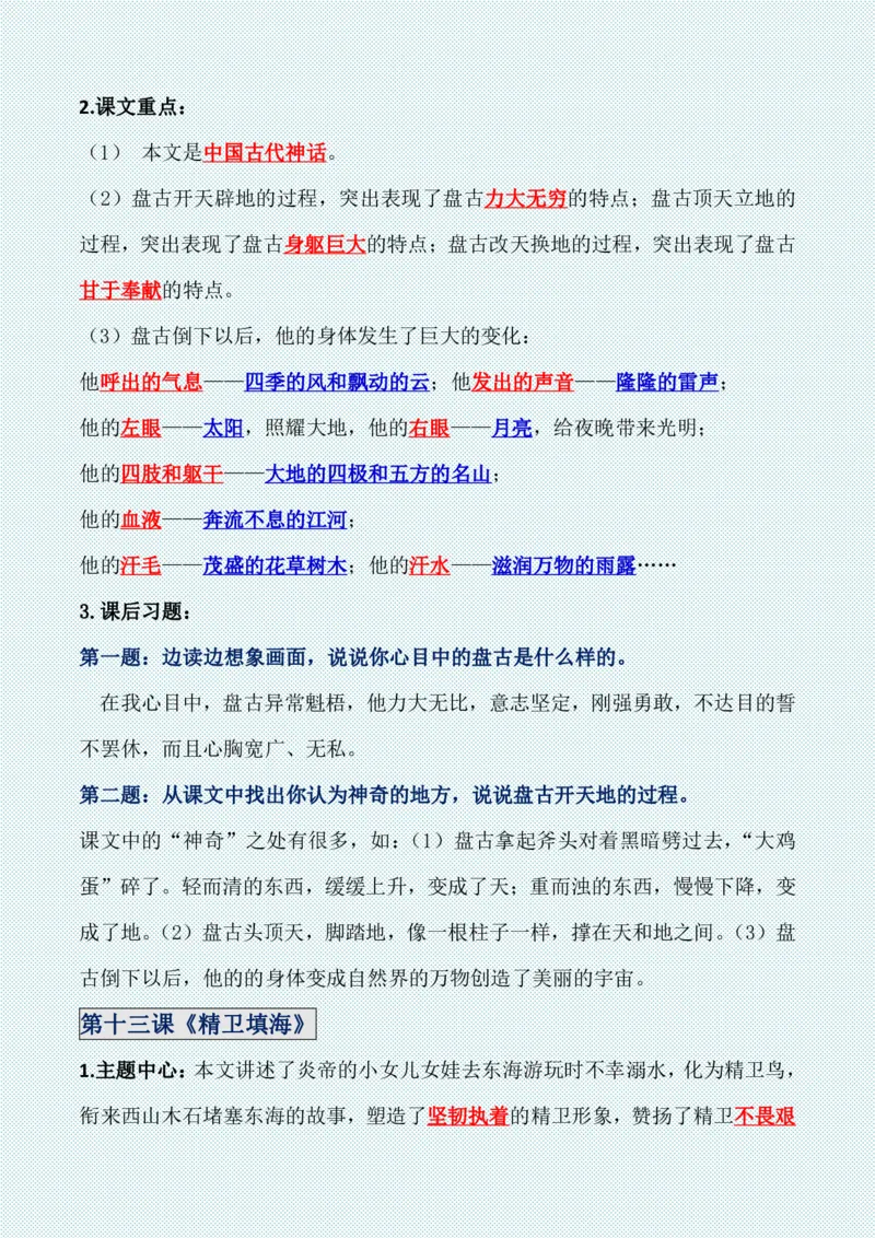 四年级上册各单元各课知识点归纳(1)_小学1-6年级常用的上册资源汇总_四年级上册资料(1)