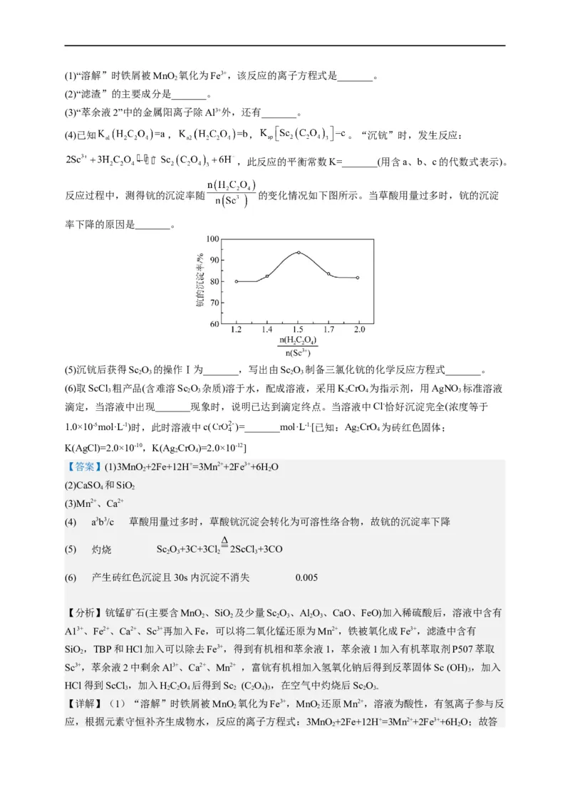 点击10『上下求索』化工流程--2023年高考化学热点&middot;重点&middot;难点（全国通用）（解析版）_05高考化学_通用版（老高考）复习资料_2023年复习资料_专项复习
