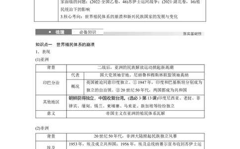 板块四　第十八单元　第61讲　世界殖民体系的瓦解与新兴国家的发展_07高考历史_2025年新高考资料_一轮复习_2025高考大一轮复习历史（通史版）_学生用书Word版文档全书