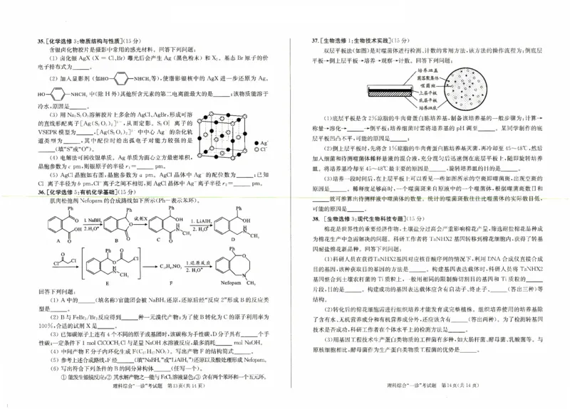 理综_05高考化学_高考模拟题_全国课标版_2023届四川成都一诊成都市2020级高中毕业班第一次诊断性检测理综_2023届四川成都一诊成都市2020级高中毕业班第一次诊断性检测理综