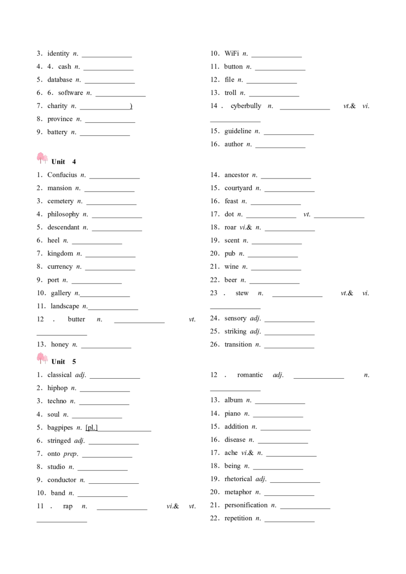 第01讲单词+短语（必修1~必修3）重点易考单词变形+词义辨析（讲义）（原卷版）_03高考英语_新高考复习资料_2025年新高考复习_词汇