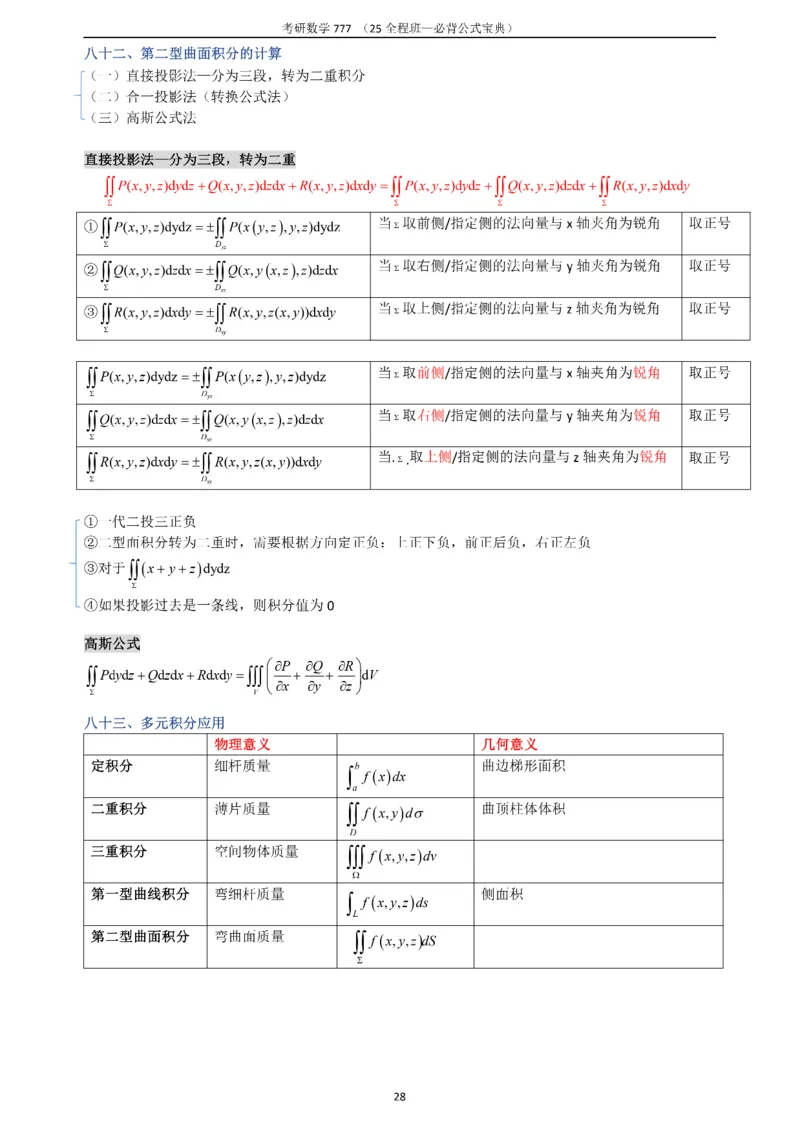 必背公式高数篇_27考研真题_考研数学一、二、三历年真题+考研数学资料（1994-2026）_数学《777必备公式》