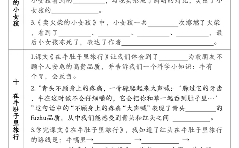 三年级上册语文课文理解填空（含答案）_小学1-6年级常用的上册资源汇总_三年级上册资料(1)