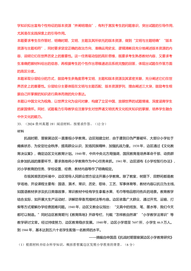 热点05《哪吒2》现象级热映&mdash;传承和弘扬中国传统文化（练习）（解析版）_07高考历史_2025年新高考资料_二轮复习_01高考语文等多个文件