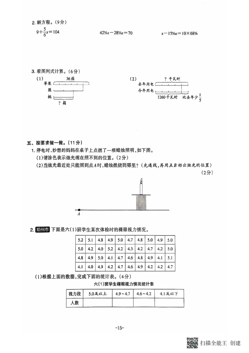 六年级期末数学北师大版_小学1-6年级常用的上册资源汇总_六年级上册资料(1)