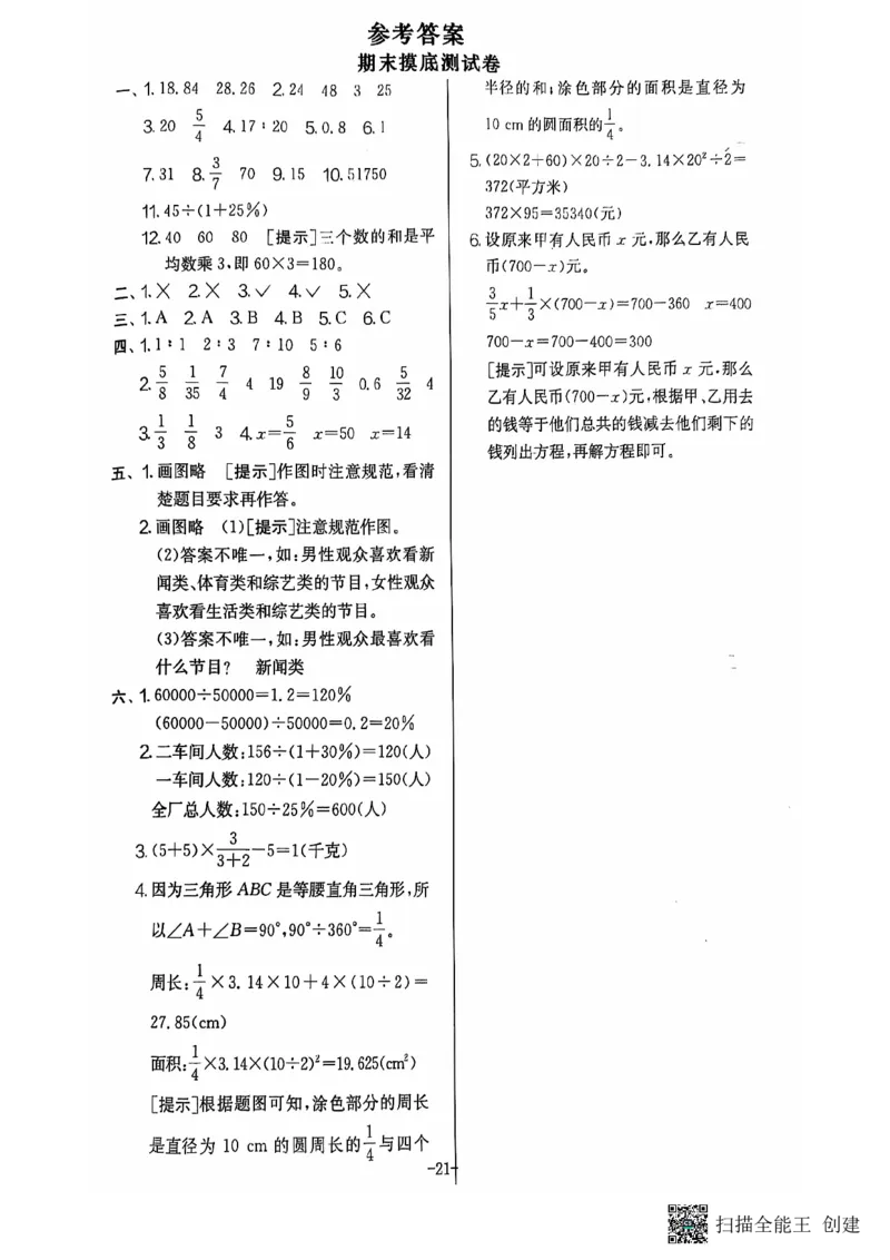 六年级期末数学北师大版_小学1-6年级常用的上册资源汇总_六年级上册资料(1)