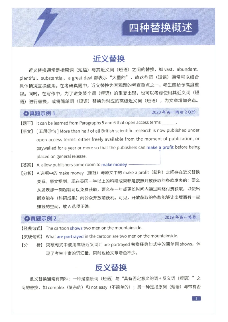 27考研词汇闪过真题重点高频词替换_27考研真题_考研英语一、二真题+解析（1994-2026）_考研词汇默写本合集_02.词汇闪过_附册（共9本）