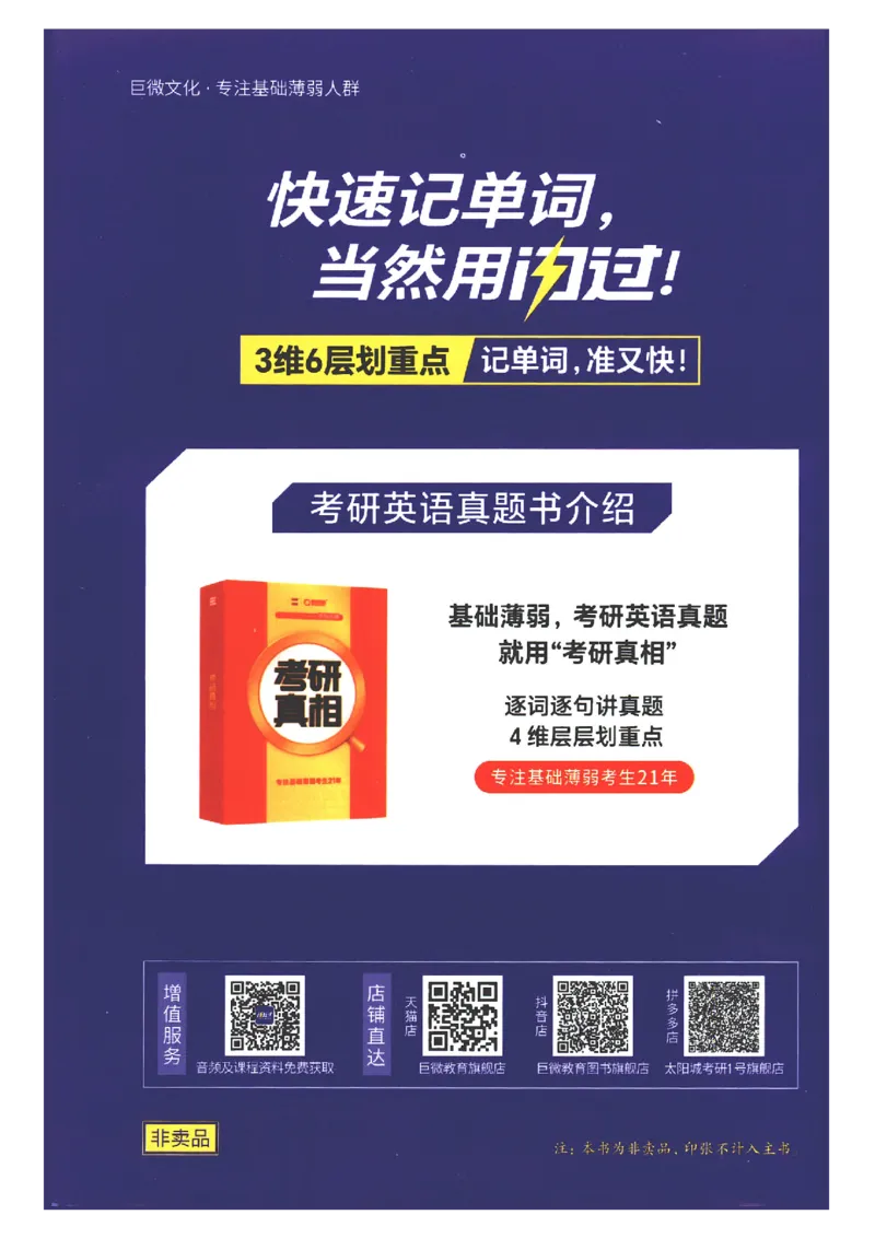 27考研词汇闪过真题重点高频词替换_27考研真题_考研英语一、二真题+解析（1994-2026）_考研词汇默写本合集_02.词汇闪过_附册（共9本）