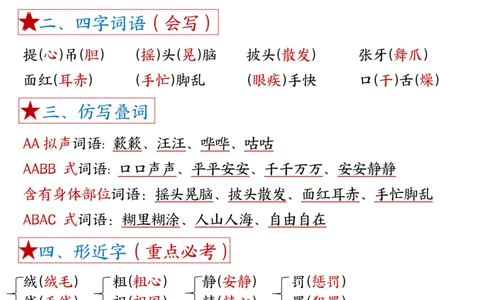 三年级上册语文1-8单元考点(1)(1)_小学1-6年级常用的上册资源汇总_三年级上册资料(1)