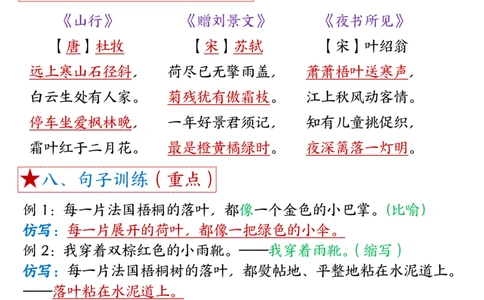 三年级上册语文1-8单元考点(1)(1)_小学1-6年级常用的上册资源汇总_三年级上册资料(1)
