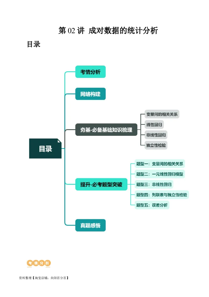 第02讲成对数据的统计分析（五大题型）（讲义）（解析版）_02高考数学_新高考复习资料_2024年新高考资料_一轮复习资料_完2024年高考数学一轮复习讲练测(课件+讲义+练习)（新高考）