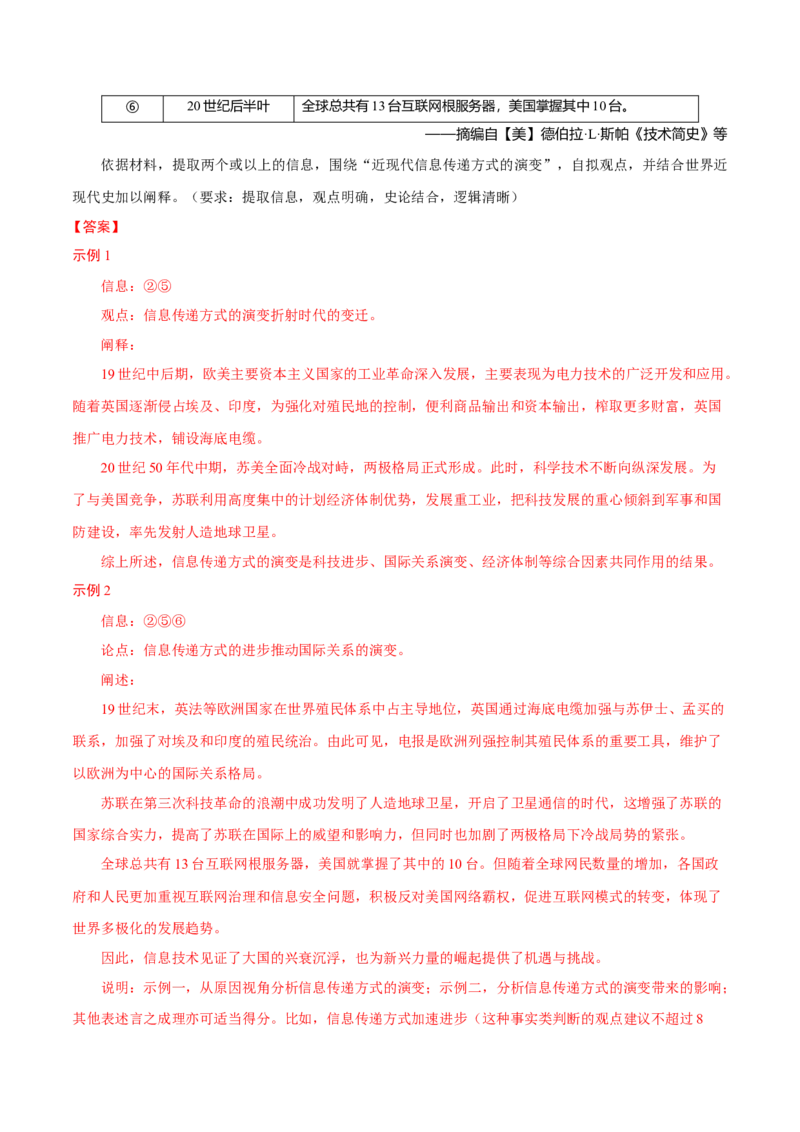 热点04从deepseek的横空出世看科技发展与社会转型（练习）（解析版）_07高考历史_2025年新高考资料_二轮复习_01高考语文等多个文件