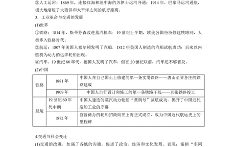 版块五　第十七单元　第62讲　交通与社会变迁_07高考历史_2025年新高考资料_一轮复习_2025高考大一轮复习讲义+课件精准备考2025年新高三历史一轮复习备课课件（完结）_234