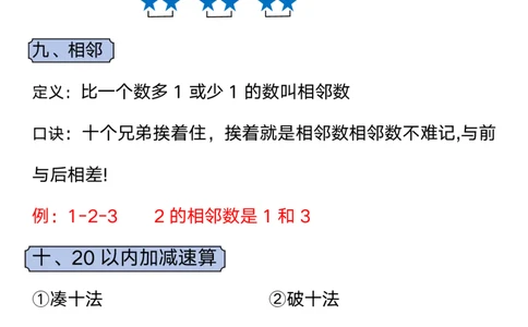 副本一年级数学上册必备知识点口诀(1)_小学1-6年级常用的上册资源汇总_一年级上册资料