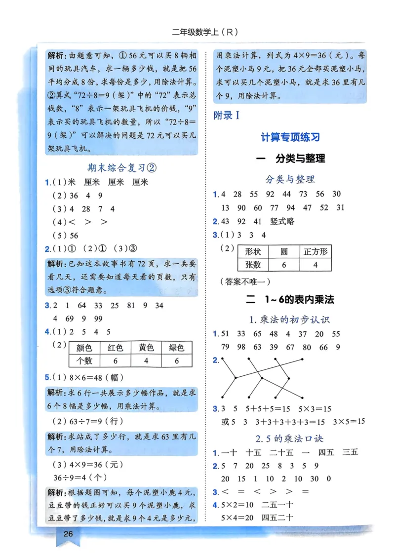 二年级数学上册人教版25秋《黄冈小状元作业本》答案_小学1-6年级《黄冈小状元》含测评卷和作业本_「1-6年级数学上册人教版黄冈小状元作业本》」含测评卷+答案