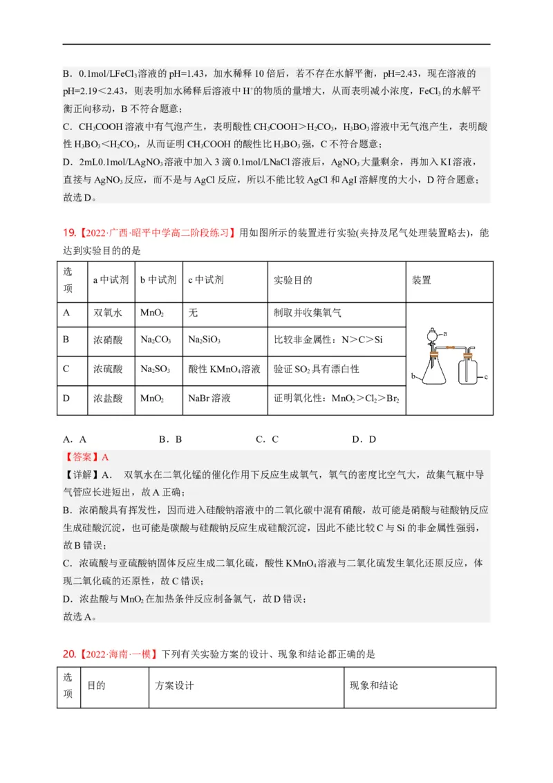 点击06『辨玉识金』物质鉴别、实验设计与评价--2023年高考化学热点&middot;重点&middot;难点（全国通用）（解析版）_05高考化学_通用版（老高考）复习资料_2023年复习资料_专项复习