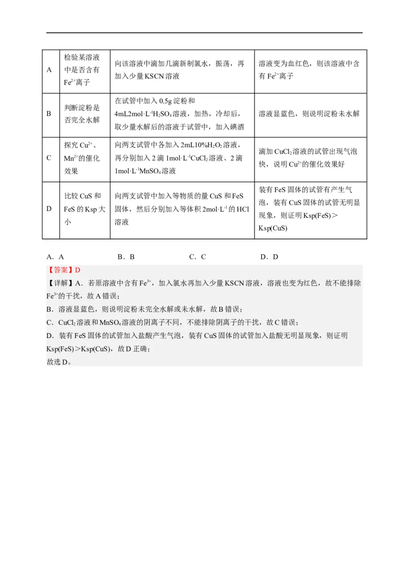 点击06『辨玉识金』物质鉴别、实验设计与评价--2023年高考化学热点&middot;重点&middot;难点（全国通用）（解析版）_05高考化学_通用版（老高考）复习资料_2023年复习资料_专项复习