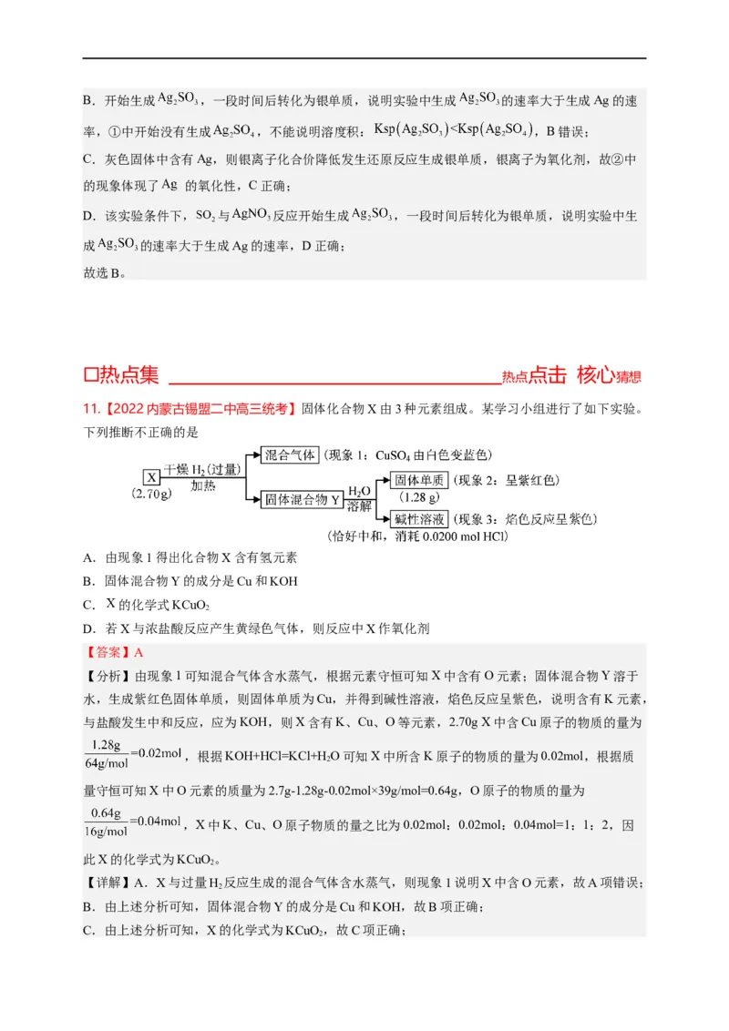 点击06『辨玉识金』物质鉴别、实验设计与评价--2023年高考化学热点&middot;重点&middot;难点（全国通用）（解析版）_05高考化学_通用版（老高考）复习资料_2023年复习资料_专项复习