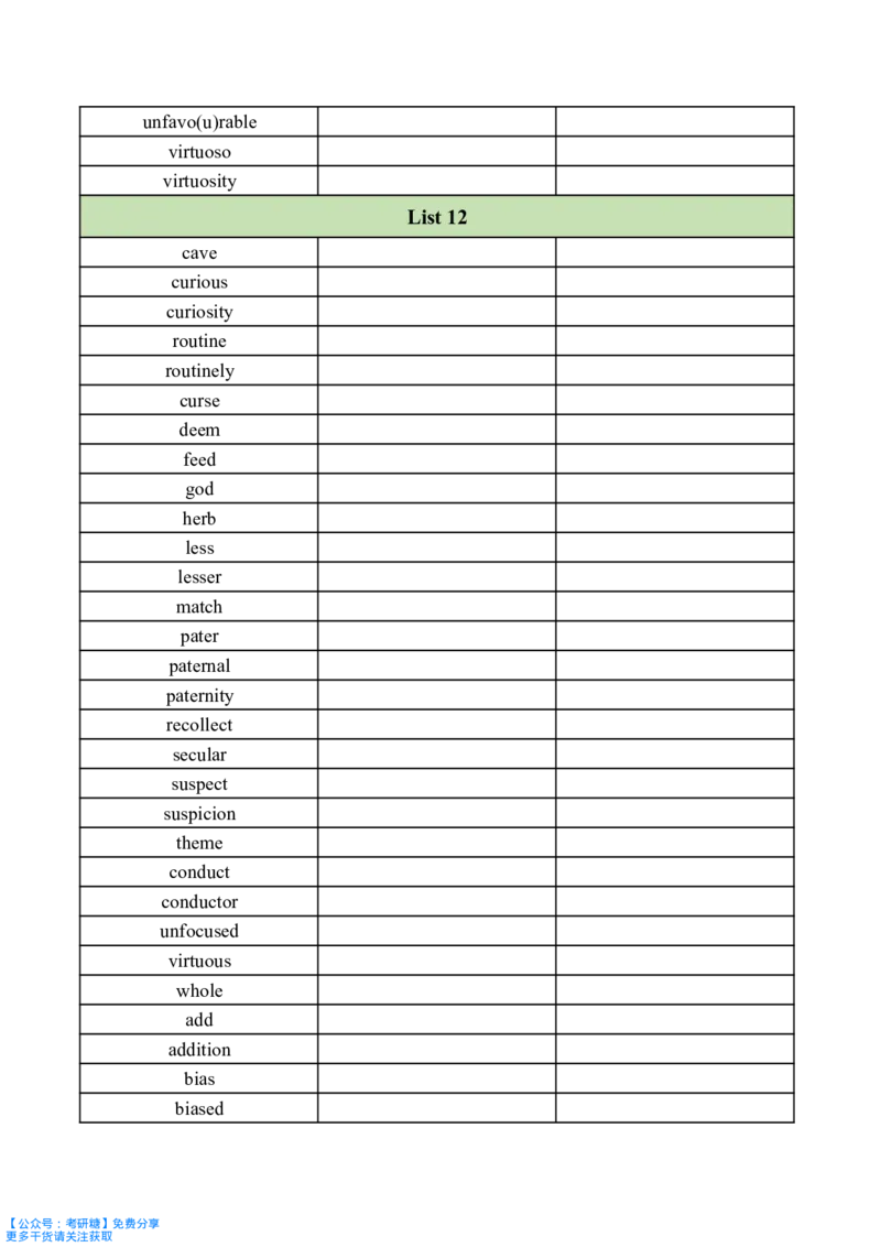 十天搞定考研单词默写本_27考研真题_考研英语一、二真题+解析（1994-2026）_考研词汇默写本合集