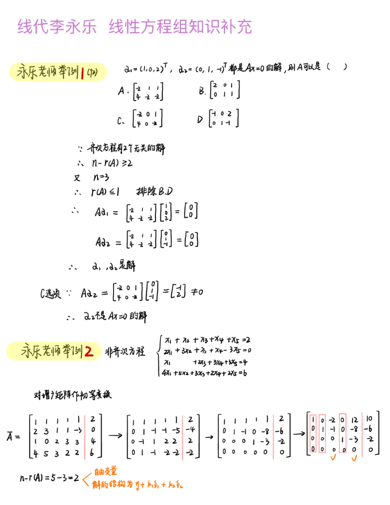 李永乐线代白底版_27考研真题_考研数学一、二、三历年真题+考研数学资料（1994-2026）_考研数学高分笔记_线代笔记
