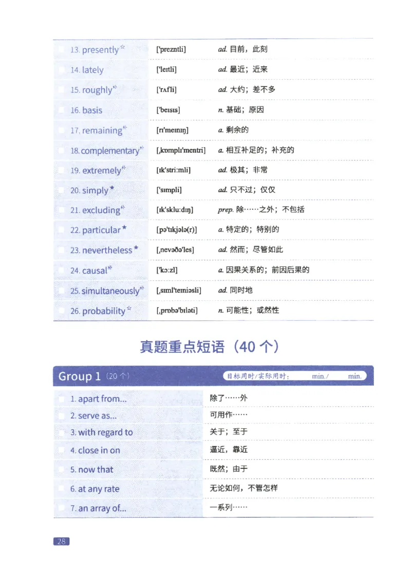 27考研词汇闪过真题重点完型词汇_27考研真题_考研英语一、二真题+解析（1994-2026）_考研词汇默写本合集_02.词汇闪过_附册（共9本）