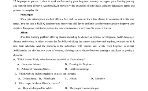 第01讲细节理解题（练习）（解析版）_03高考英语_2025年新高考资料_一轮复习_2025年高考英语一轮复习讲练测（新教材新高考，含2024年高考真题）_阅读