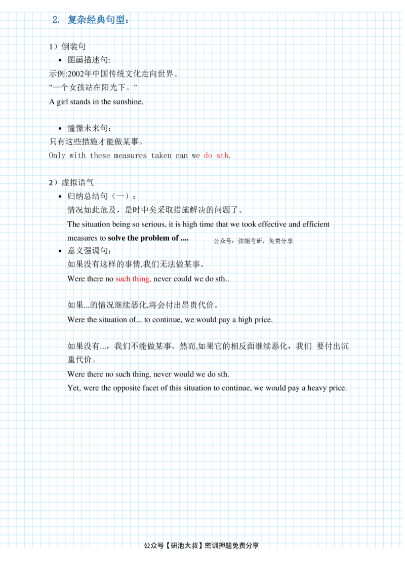 潘赟冲刺写作笔记_27考研真题_考研英语一、二真题+解析（1994-2026）_考研作文模版大全_潘赟写作冲刺笔记