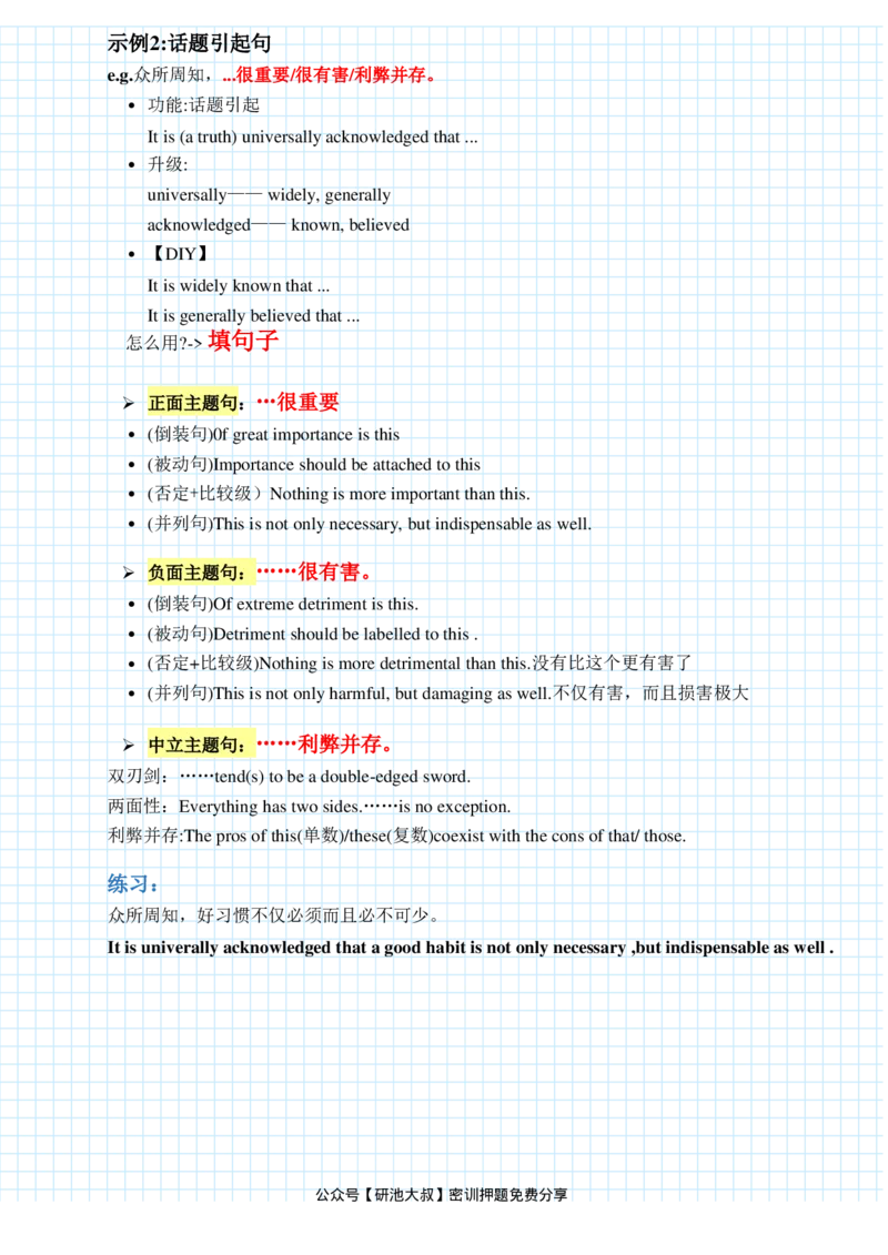 潘赟冲刺写作笔记_27考研真题_考研英语一、二真题+解析（1994-2026）_考研作文模版大全_潘赟写作冲刺笔记