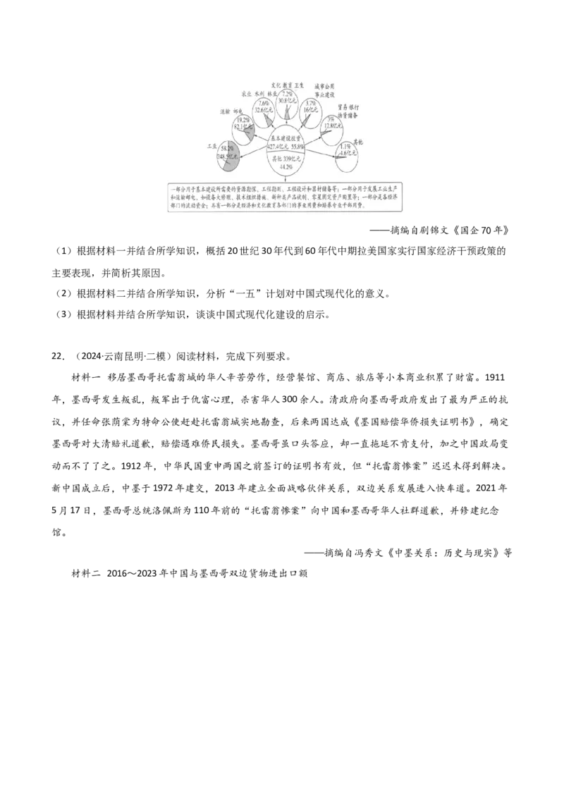 秘籍06抢分专项&middot;中外对比类主观题精练30题（原卷板）_07高考历史_2024年新高考资料_52024三轮冲刺_备战2024年高考历史抢分秘籍（新高考专用）320991418