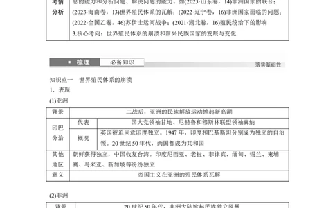 板块四　第十五单元　第47讲　世界殖民体系的瓦解与新兴国家的发展_07高考历史_2025年新高考资料_一轮复习_2025高考大一轮复习历史（人教版）_学生用书Word版文档全书