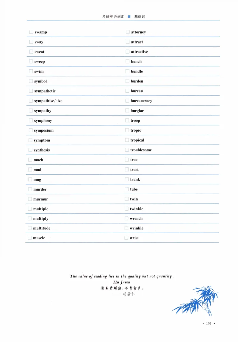 04-词汇连线自测本_27考研真题_考研英语一、二真题+解析（1994-2026）_03.红宝书_27考研《红宝书》(含附册，6本全）