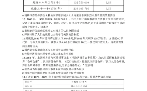 甘肃省张掖市某重点校2022-2023学年高三上学期第三次检测历史试题_07高考历史_历史高考模拟题_旧高考_2023年_甘肃省张掖市某重点校2022-2023学年高三上学期第三次检测历史试题