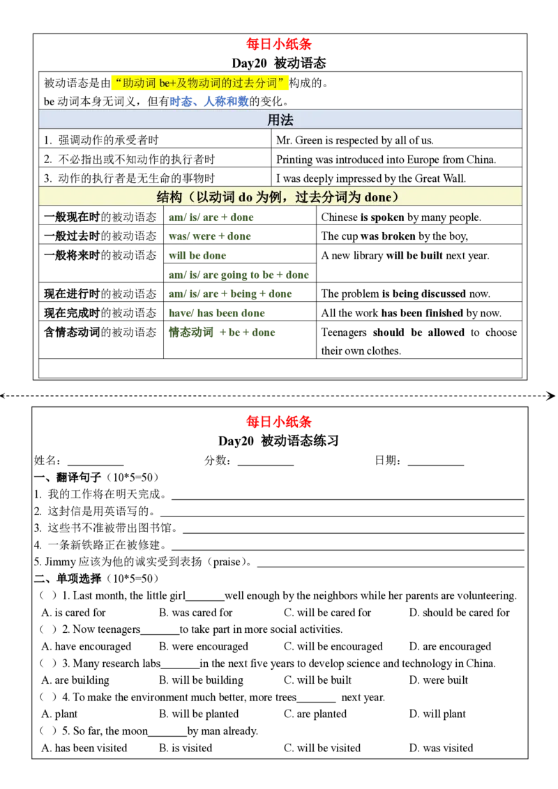 合并版小学语法每日小纸条(1)(1)_小学1-6年级常用的上册资源汇总_六年级上册资料(1)