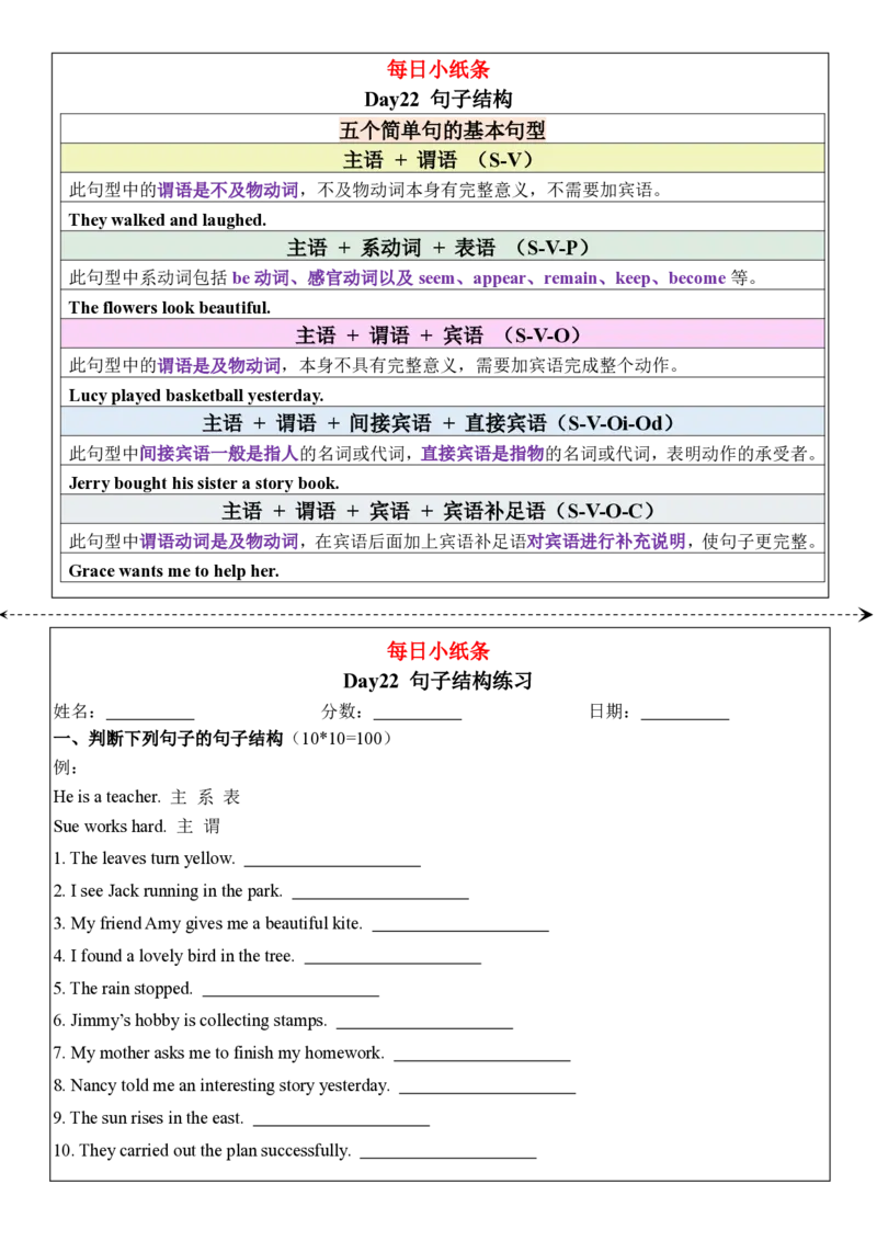 合并版小学语法每日小纸条(1)(1)_小学1-6年级常用的上册资源汇总_六年级上册资料(1)