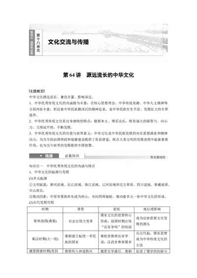 板块五　第十八单元　第64讲　源远流长的中华文化_07高考历史_2025年新高考资料_一轮复习_2025高考大一轮复习讲义+课件精准备考2025年新高三历史一轮复习备课课件（完结）_508