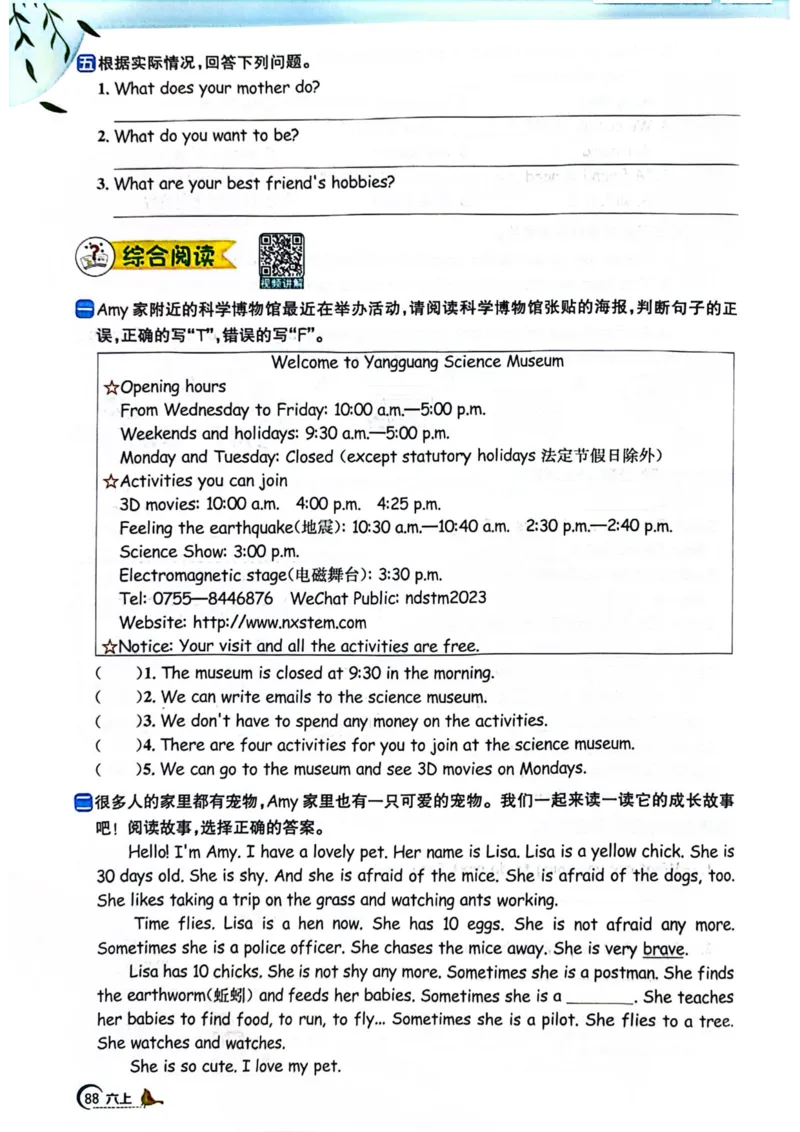 六年级上册2025秋季阳光同学提优训练_小学教辅2026新版+暑假衔接_25秋《阳光同学课时提优训练》英语人教版3-6年级_六年级