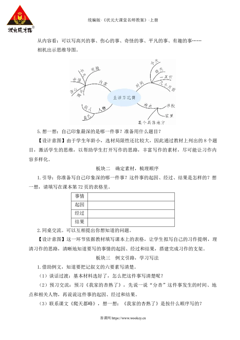 习作例文与习作教案_25秋1-6年级语文上册课件教案_25秋统编版语文四年级上册_统编版语文四年级上册教学资源包（25秋状元大课堂）_2.4语上教案_5.第五单元