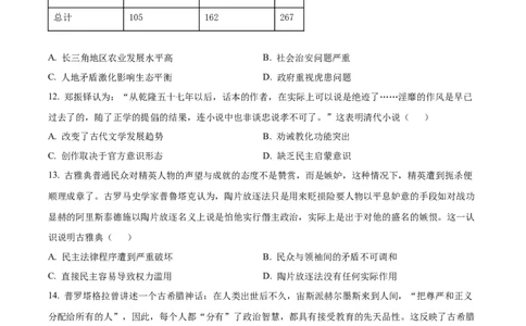 河南省豫南名校2023届高三9月联考历史试题_07高考历史_历史高考模拟题_旧高考_2023年