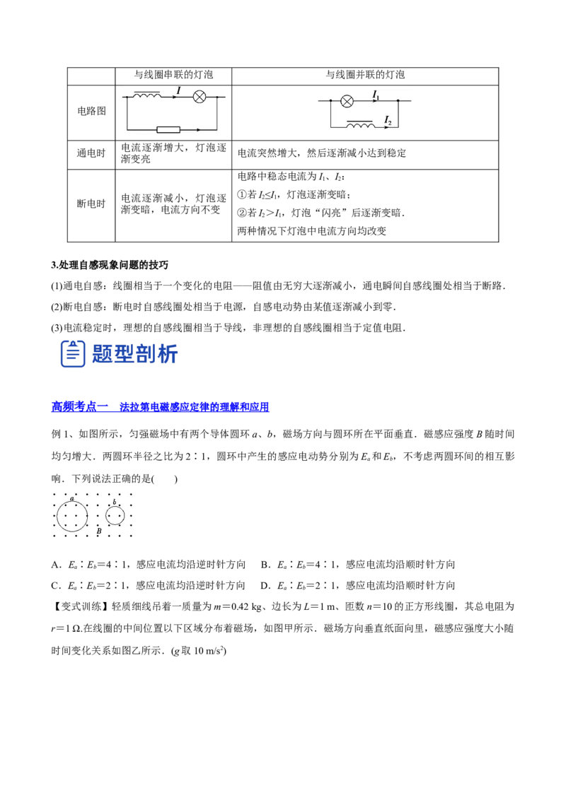 11.2法拉第电磁感应定律自感和互感（讲）--2023年高考物理一轮复习讲练测（全国通用）（原卷版）_04高考物理_通用版（老高考）复习资料_2023年复习资料_一轮复习