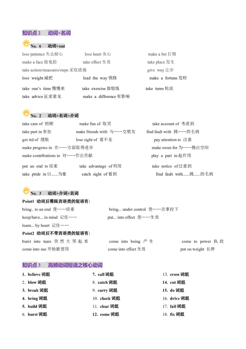 第05讲动词和动词短语（讲义）（原卷版）_03高考英语_2025年新高考资料_一轮复习_2025年高考英语一轮复习讲练测（新教材新高考，含2024年高考真题）_语法