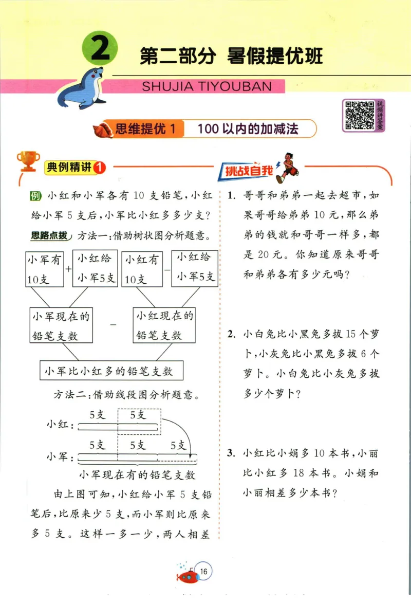 实验班暑假衔接一升二数学人教版_decrypted_小学教辅2026新版+暑假衔接_2025秋《实验班暑假衔接》语文数学英语（1-6年级多版本）_实验班暑假衔接人教版数学