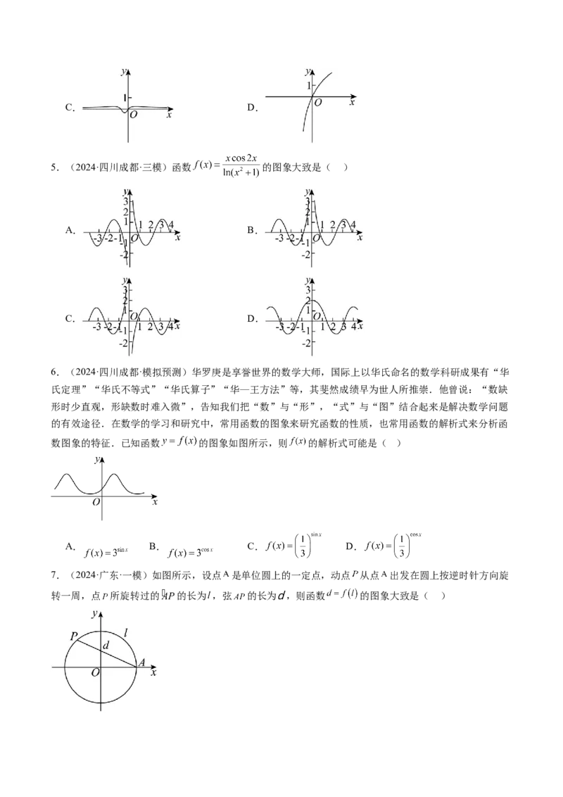第06讲函数的图象（九大题型）（练习）（原卷版）_02高考数学_新高考复习资料_2025年新高考复习_2025年高考数学一轮复习讲练测（新教材新高考，含2024高考真题）