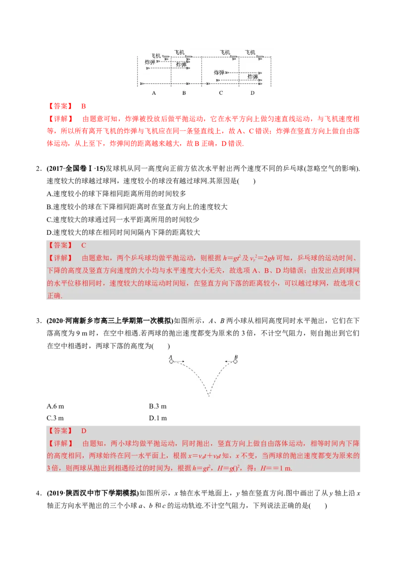 第11讲抛体运动四大题型（举一反三）（解析版）_03高考英语_2025年新高考资料_二轮复习_01高考语文等多个文件_备战2025年高考物理举一反三系列（新高考通用）